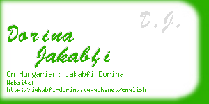 dorina jakabfi business card